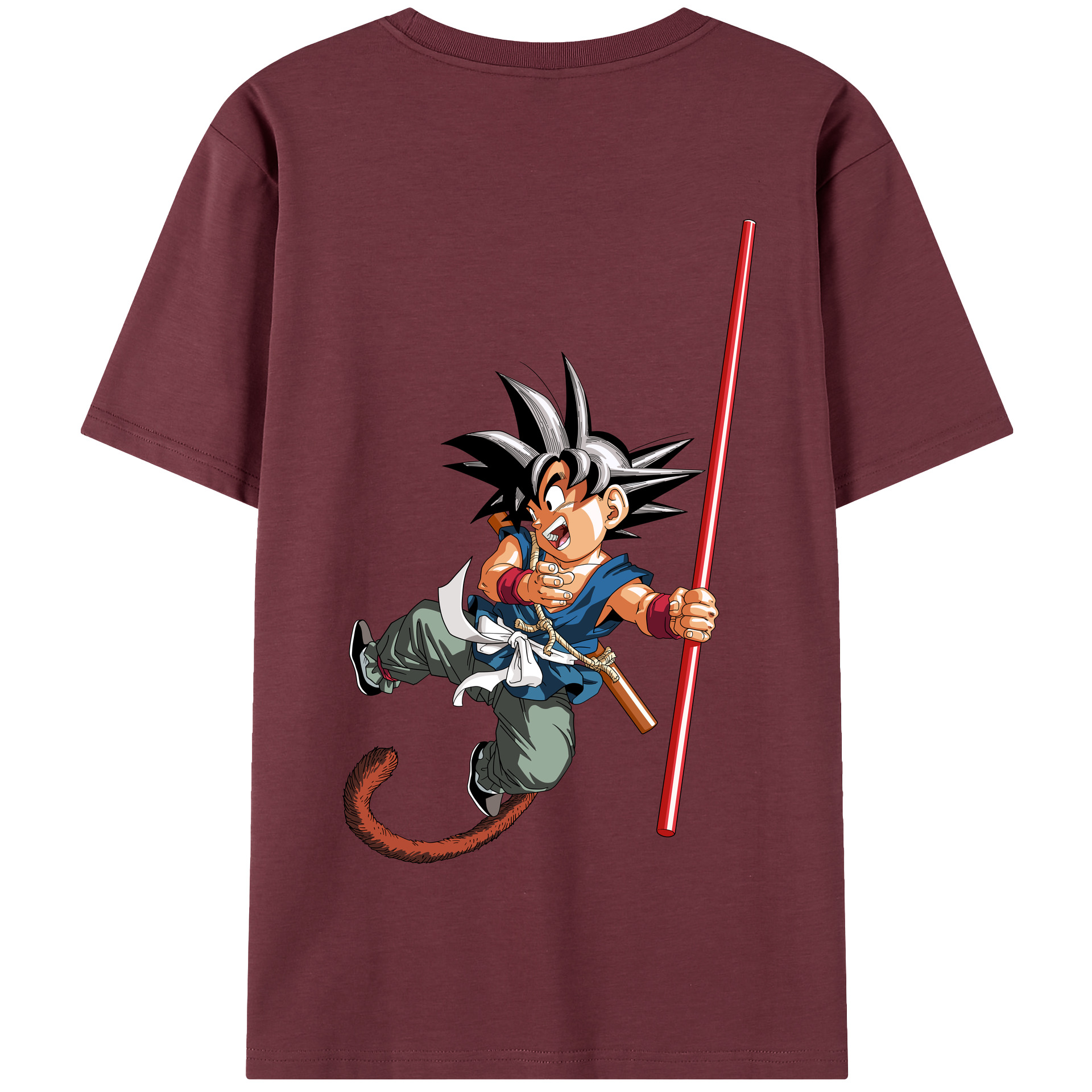 （画像用） ドラゴンボール 孫悟空（そん ごくう）Son Goku カカロット DRAGON BALL Kakarotto 綿100％半袖Tシャツ（背面プリント）